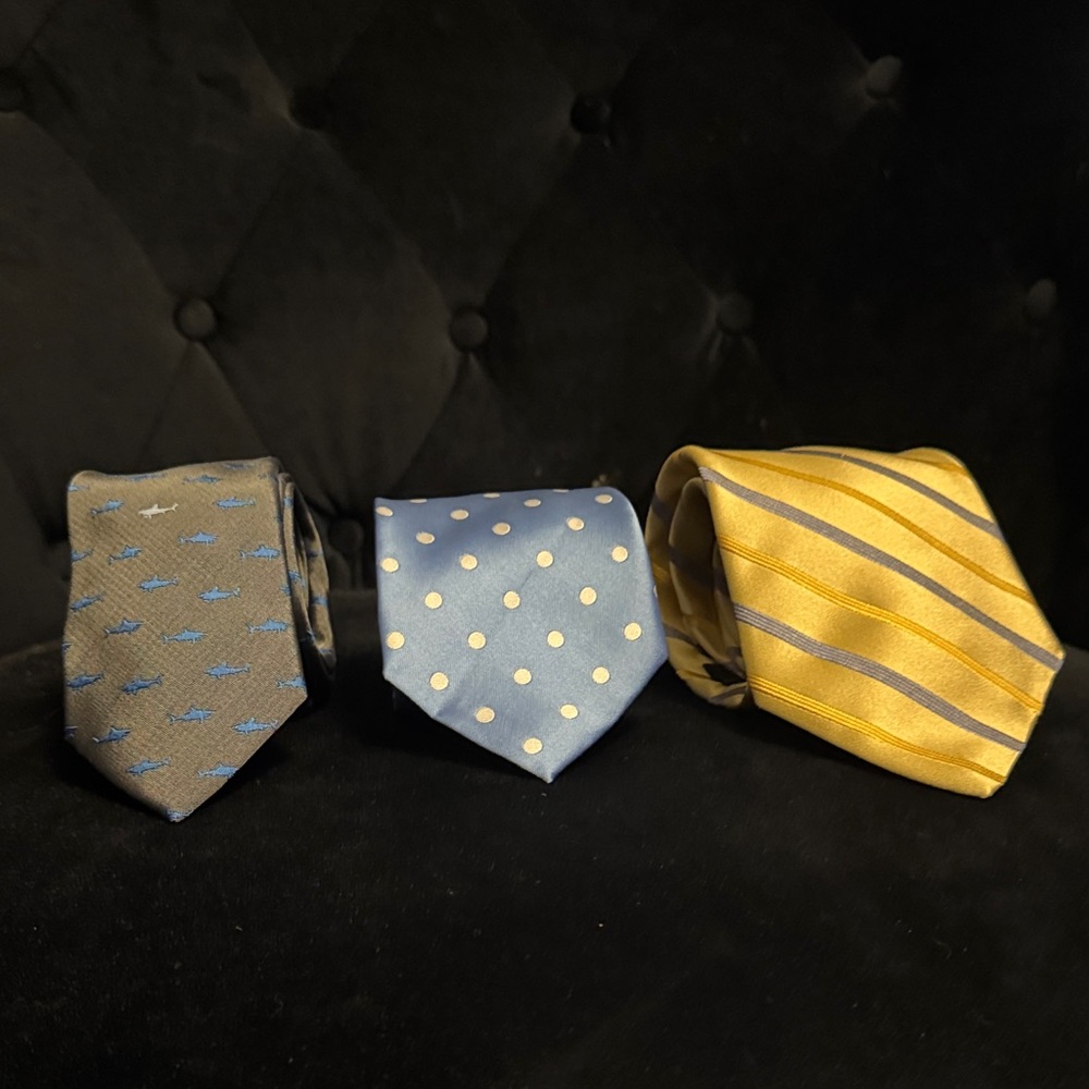Men's Tie Set - Blue, Yellow, Gray